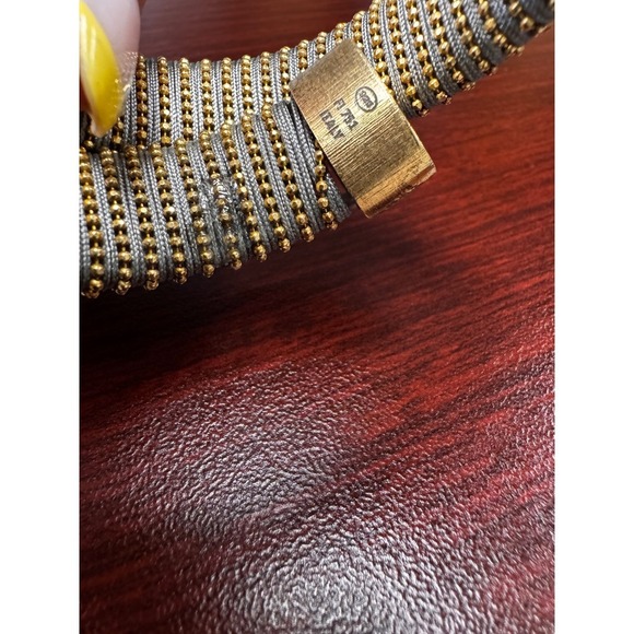 Carolina Bucci Woven Bangle Bracelet Gold Bead Accent Statement Jewelry - Picture 5 of 9